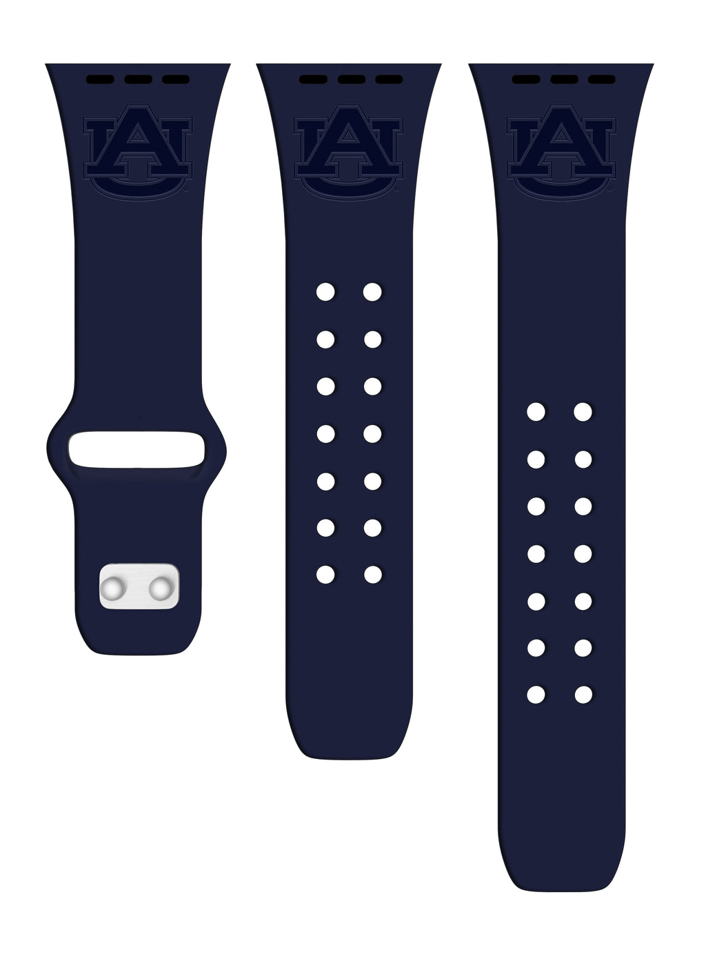 Auburn Tigers Engraved Silicone Apple Watch Band - Sport Style