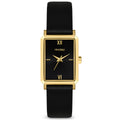 The Ava S2 watch in Golden Onyx with a petite 22mm case profile