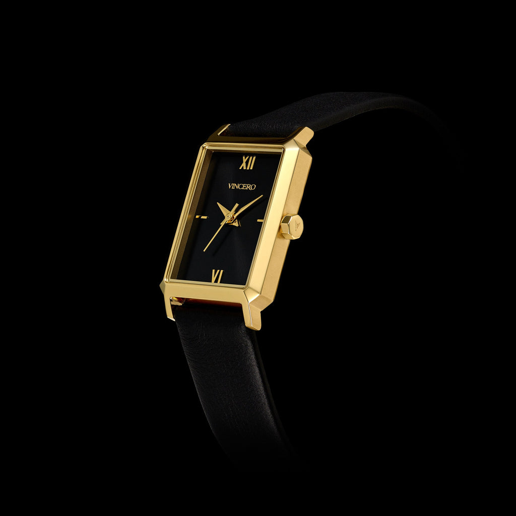 Ava S2 Watch - Golden Onyx Sleek Petite Timepiece