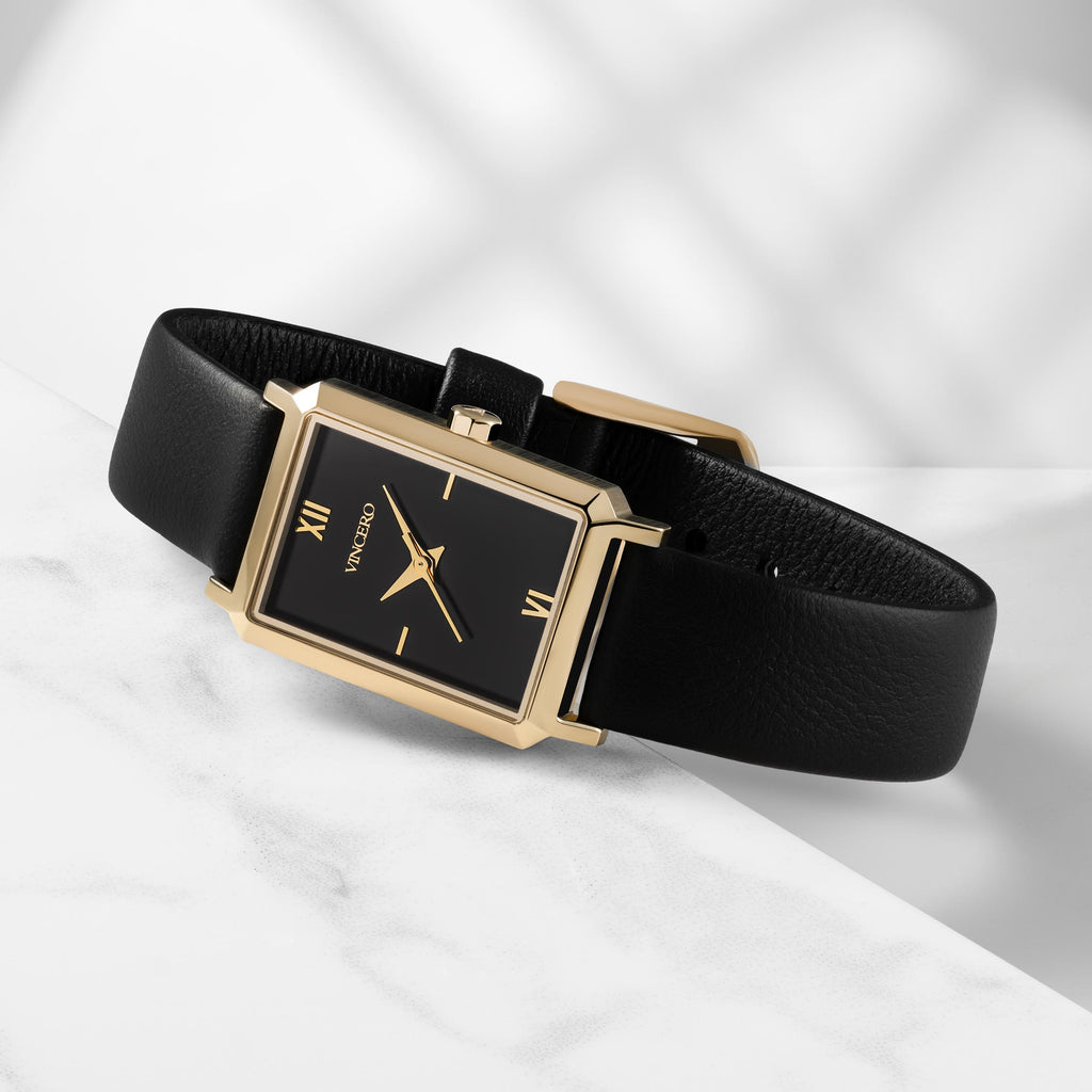 Ava S2 Watch - Golden Onyx Sleek Petite Timepiece