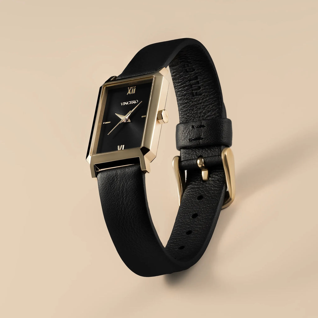 Ava S2 Watch - Golden Onyx Sleek Petite Timepiece