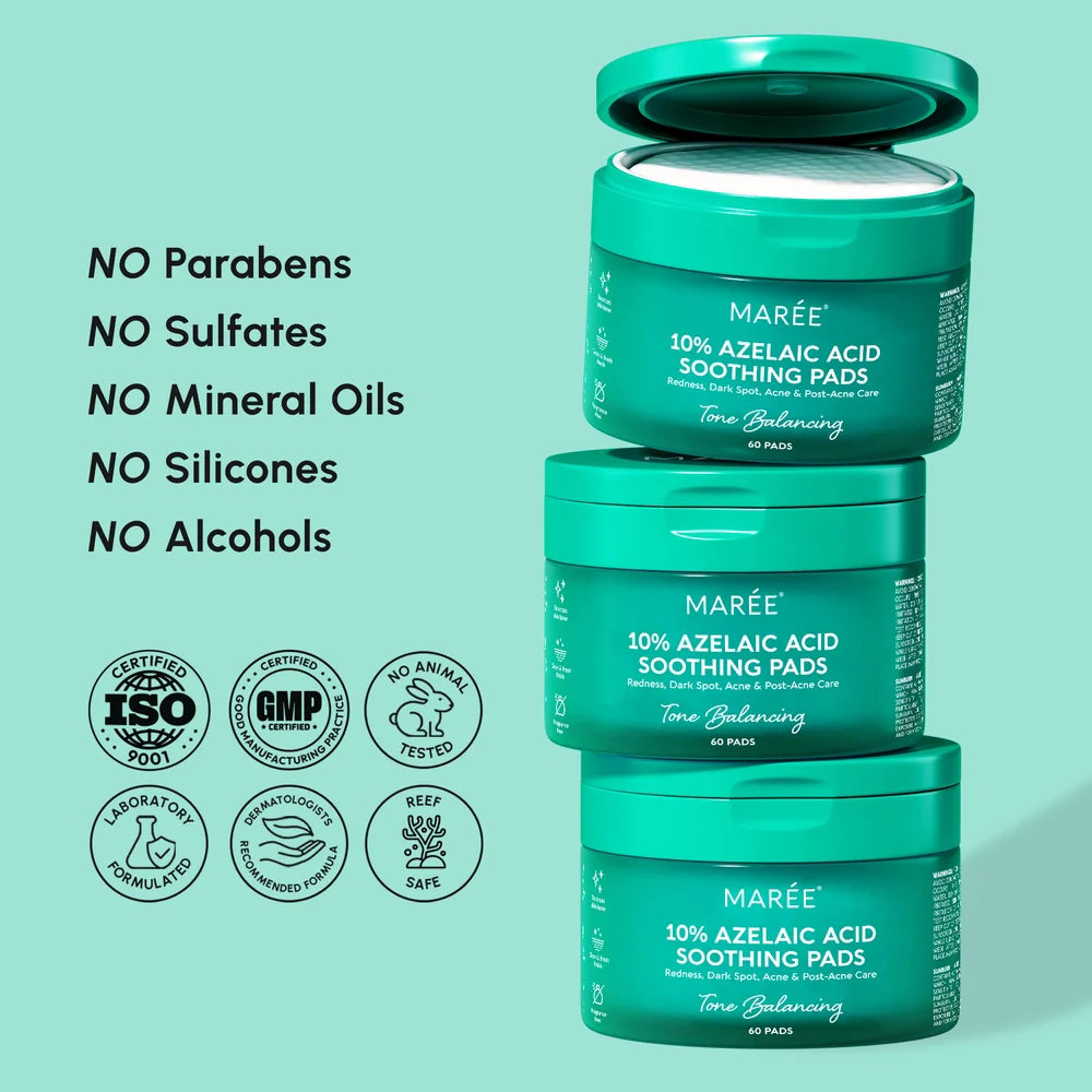 10% Azelaic Acid Soothing Toner Pads for Radiant Skin Tone - Image 7