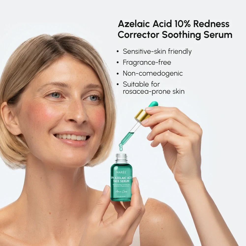 10% Azelaic Acid Face Serum for Redness Relief and Acne Care - Image 2
