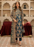 Rama Green georgette salwar suit with detailed embroidery, sequence, and beadwork