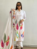 Prazu Fashion Off White Muslin Cotton Printed Salwar Suit