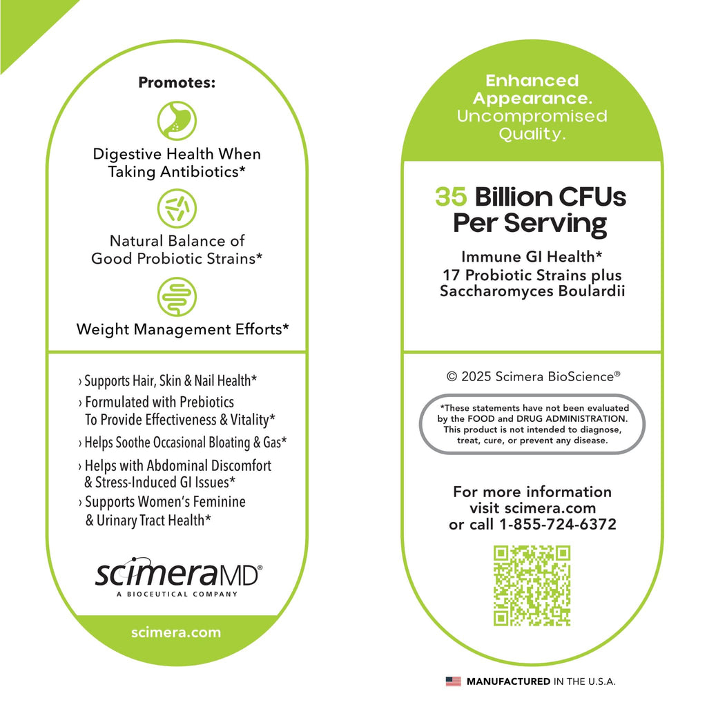 Asprega Probiotic & Prebiotic Supplement, 35 Billion CFUs for Gut