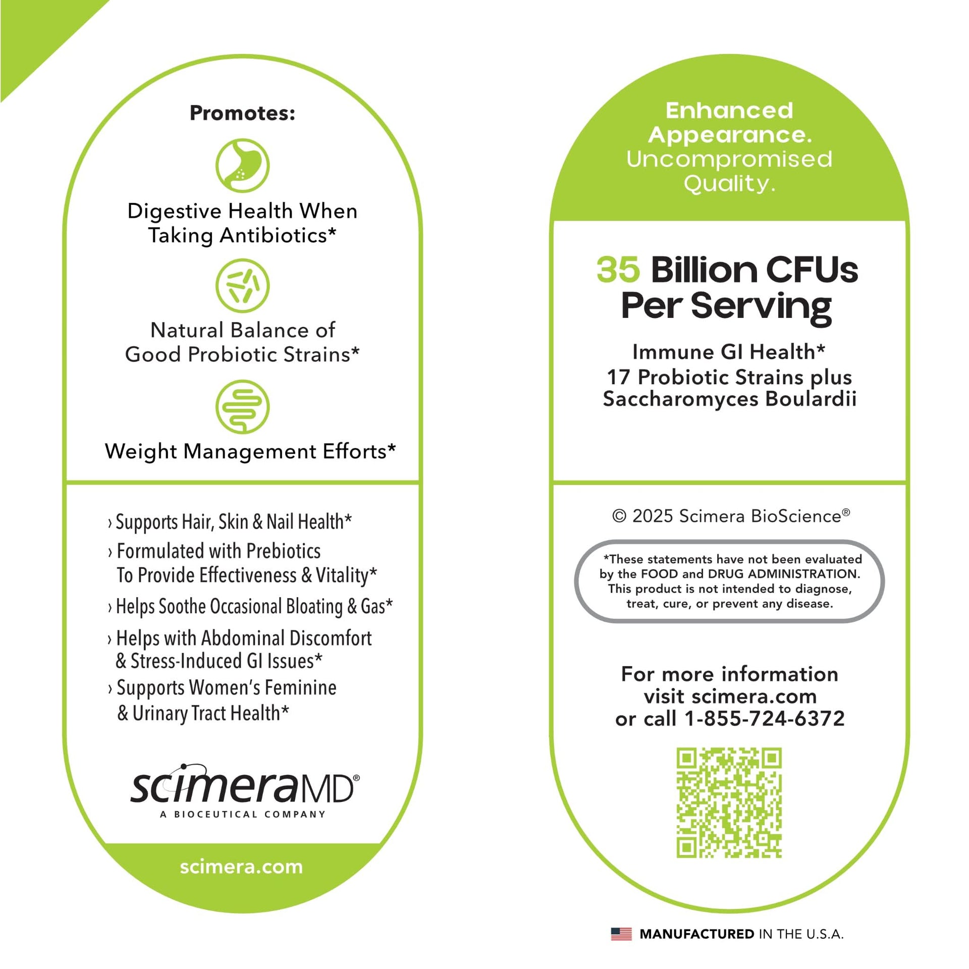 Asprega Probiotic & Prebiotic Supplement, 35 Billion CFUs for Gut