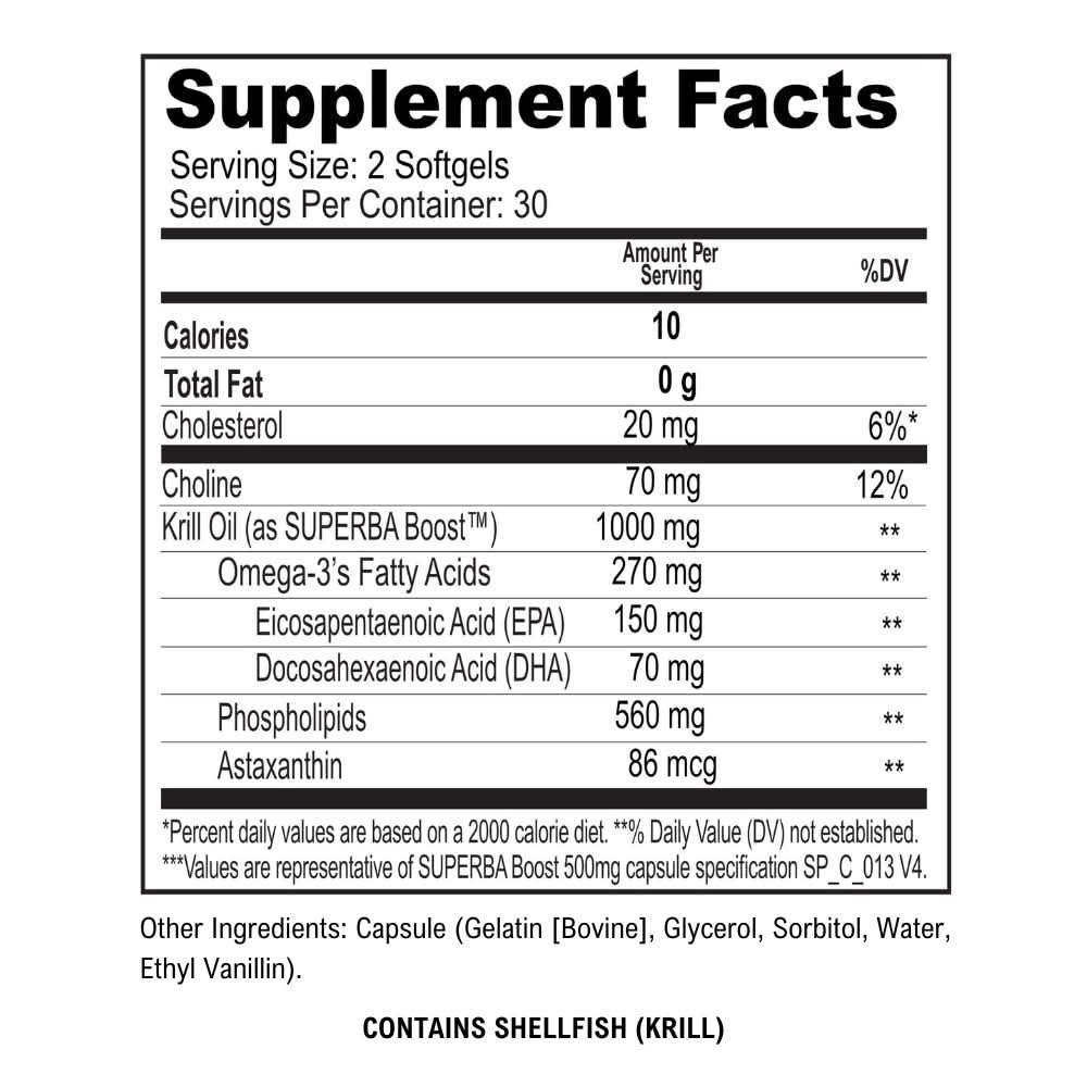 Antarctic Krill Oil Supplement with Omega 3 DHA, EPA & Astaxanthin