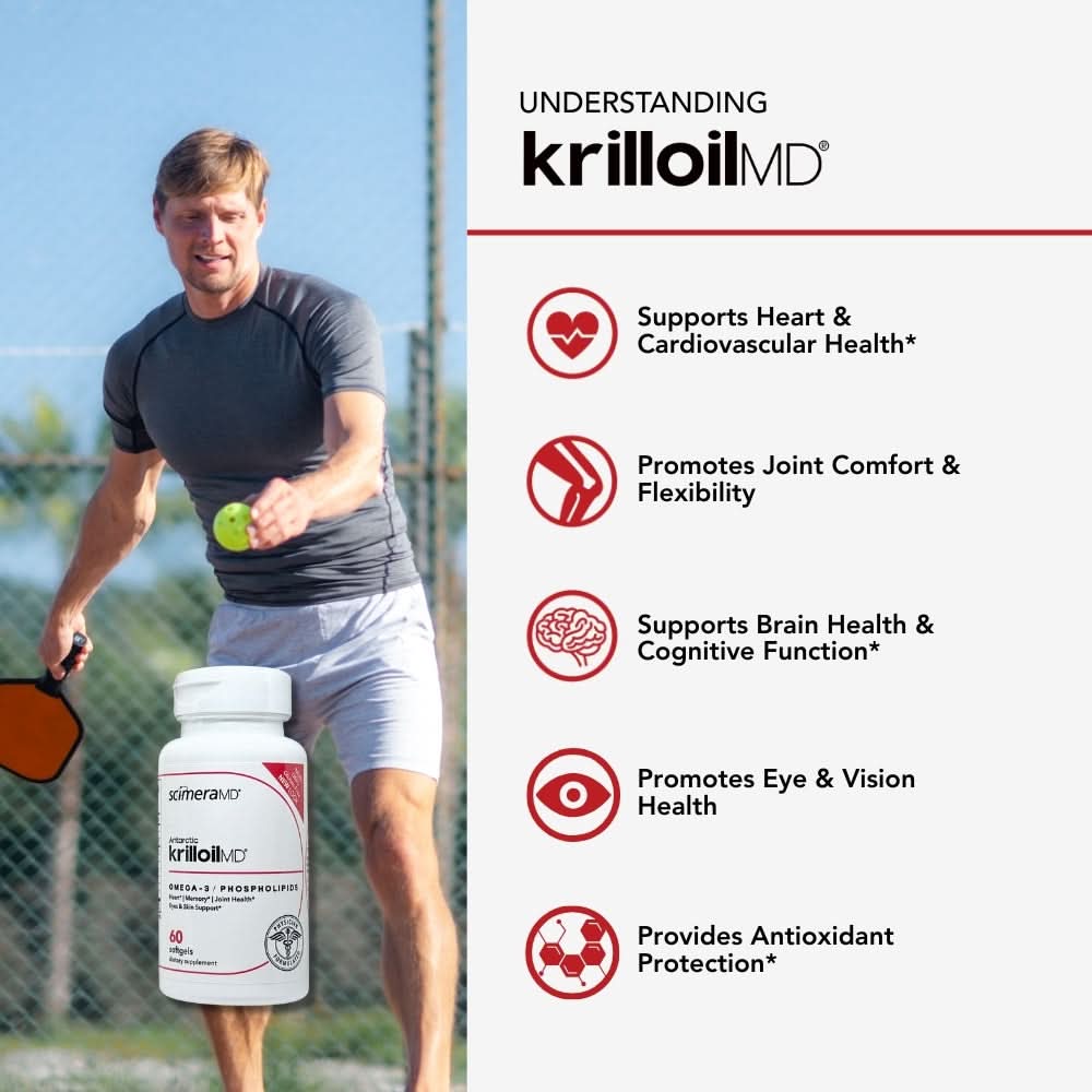 Antarctic Krill Oil Supplement with Omega 3 DHA, EPA & Astaxanthin