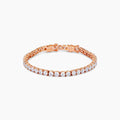 17.6 Ct Rosegold Tennis Bracelet with Shimmering Round CZ