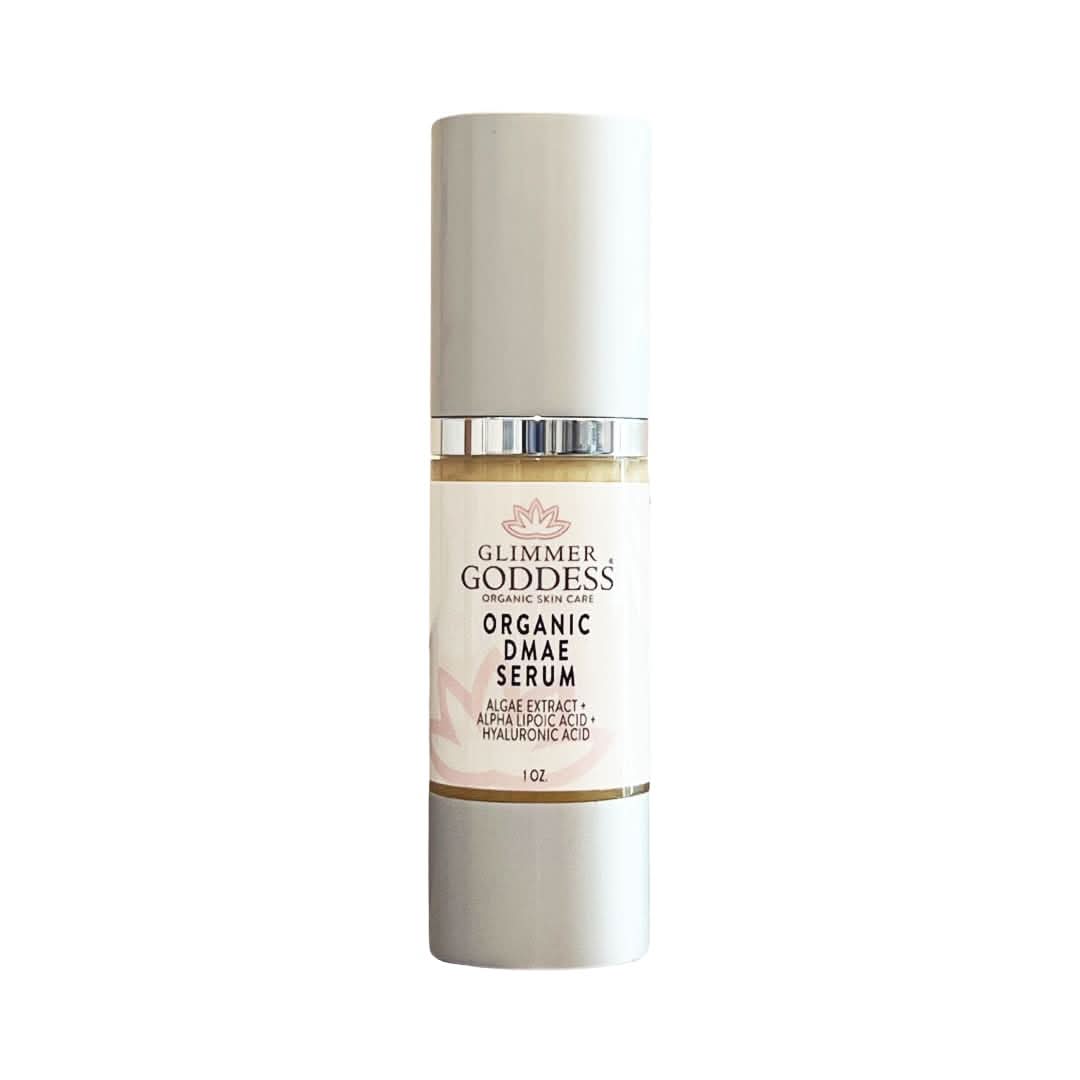 Organic Skin Firming Serum with DMAE and Alpha Lipoic Acid bottle