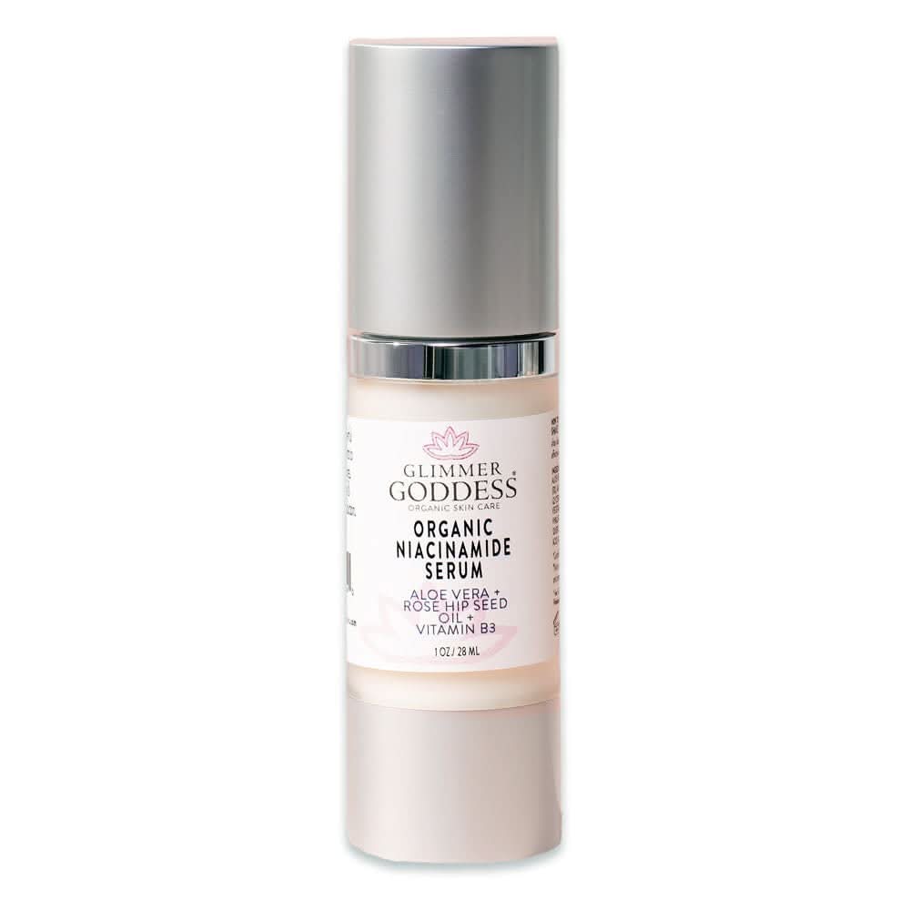 Glimmer Goddess Organic Niacinamide Anti-Aging Serum bottle
