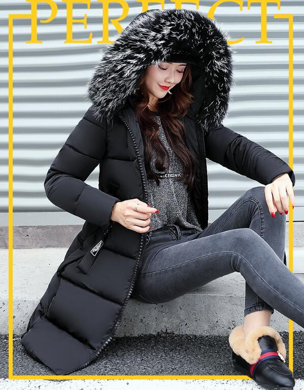Women's Harajuku Puffer Parka with Detachable Faux Fur Hood - Image 7