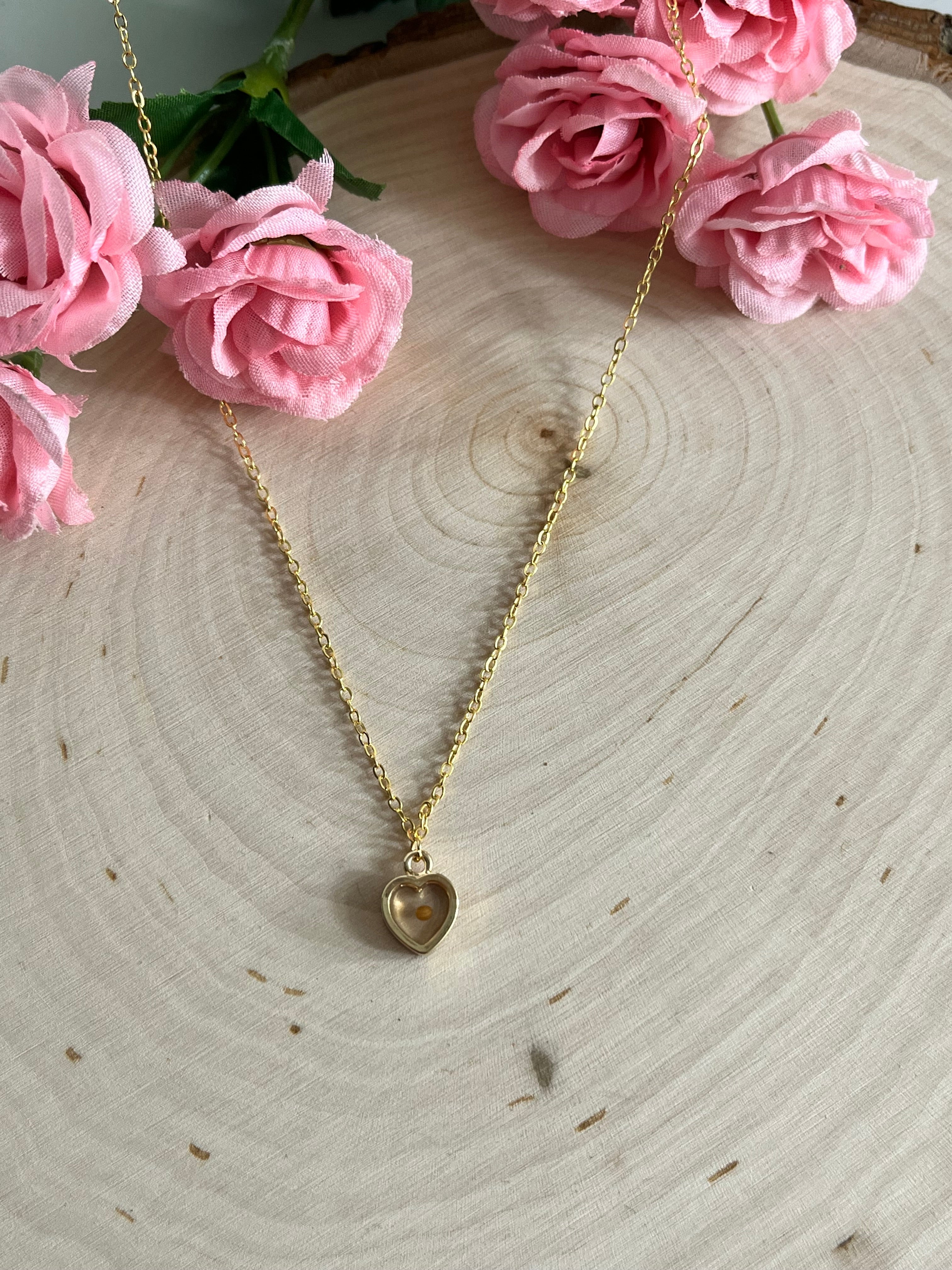 Mustard Seed Heart Necklace in Gold and Silver – Christian Faith Jewelry for Women