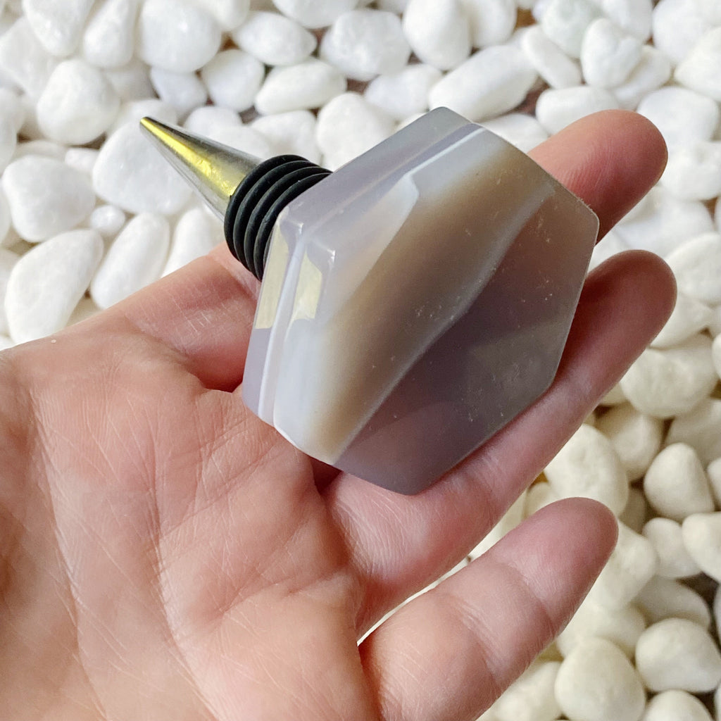 Another Class Hexagon Stone Wine Stopper By Young