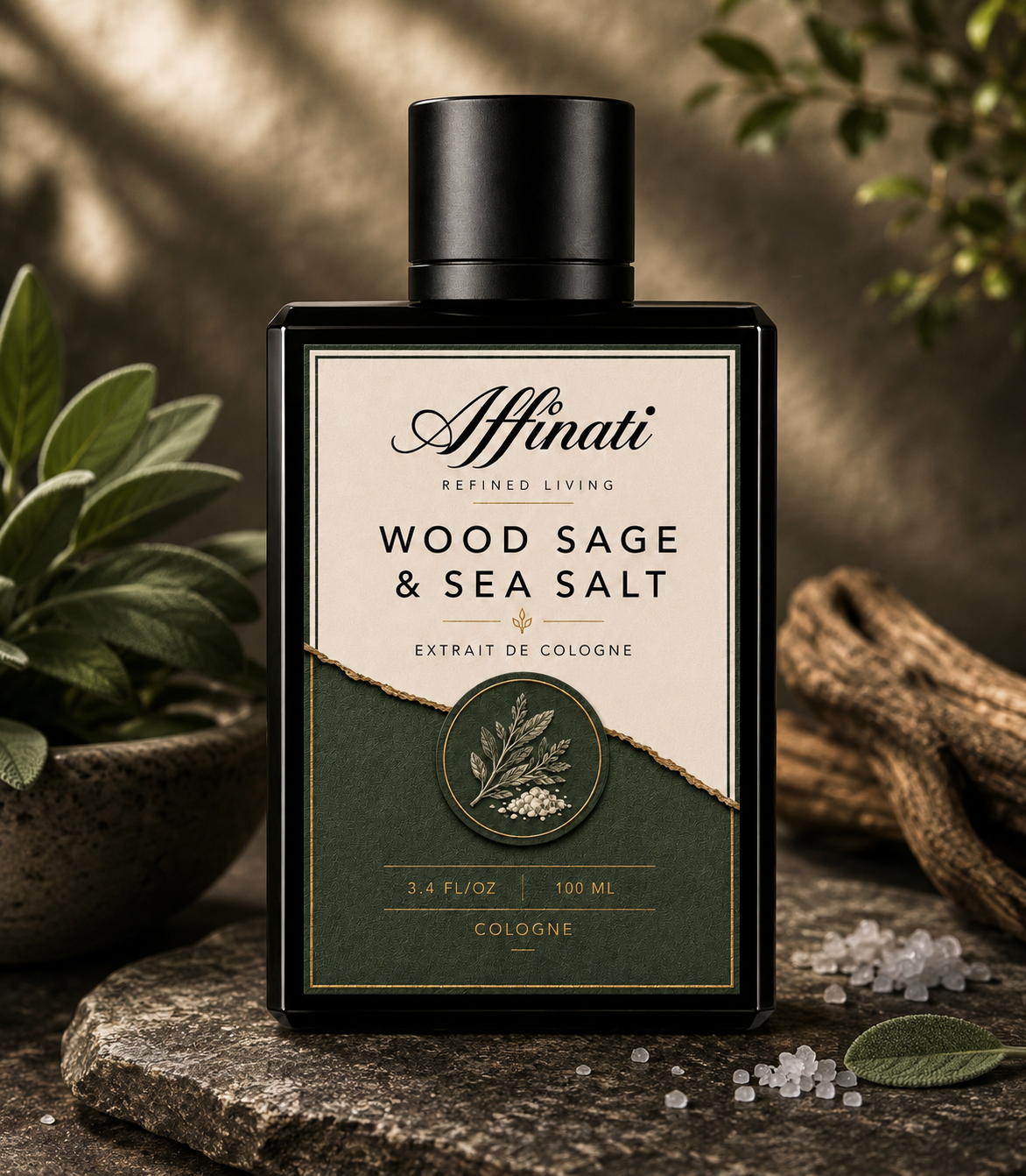 Wood Sage & Sea Salt Cologne - Refreshing Coastal Unisex Fragrance