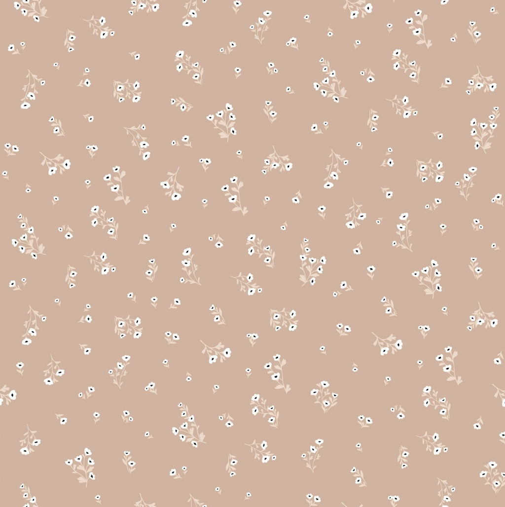 Eleanor Floral Removable Wallpaper in Dusty-Rose and White