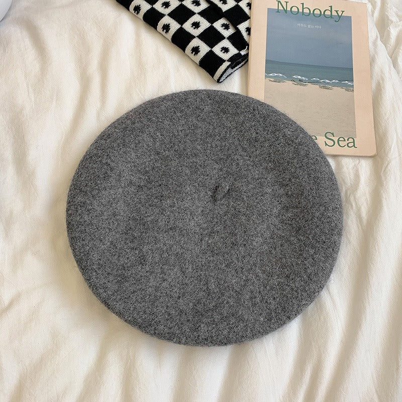 Vibrant Wool Blend Beret Retro Harajuku Style Painter Hat - Image 4