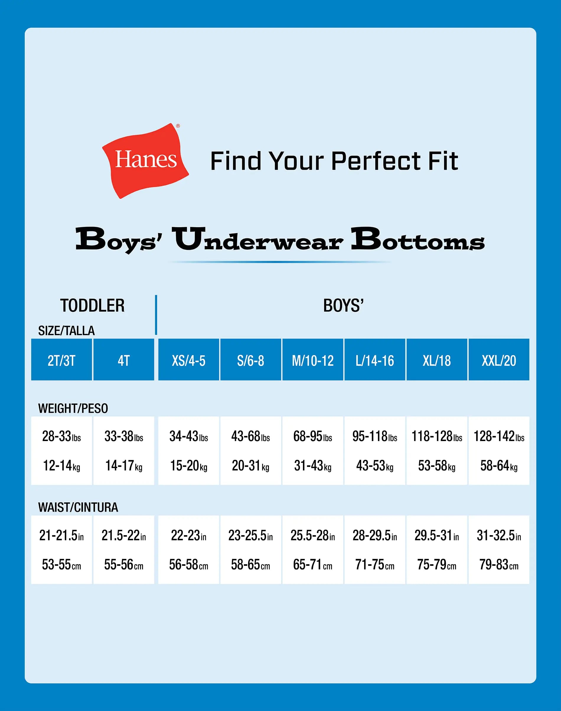 Hanes boys Potty Trainer Underwear 6-Pack 4T Briefs - Blue/Print Assorted - 6 Pack
