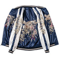 Harajuku Phoenix Embroidered Blue & White Baseball Jacket - Image 5