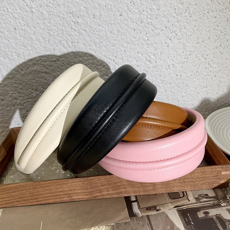 Women's Padded PU Headband - Chic Hair Accessory in Multiple Colors - Image 9