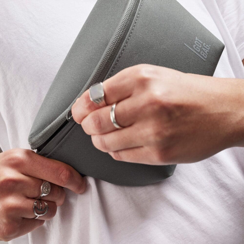 Minimalist Hip Bag in Cool Grey
