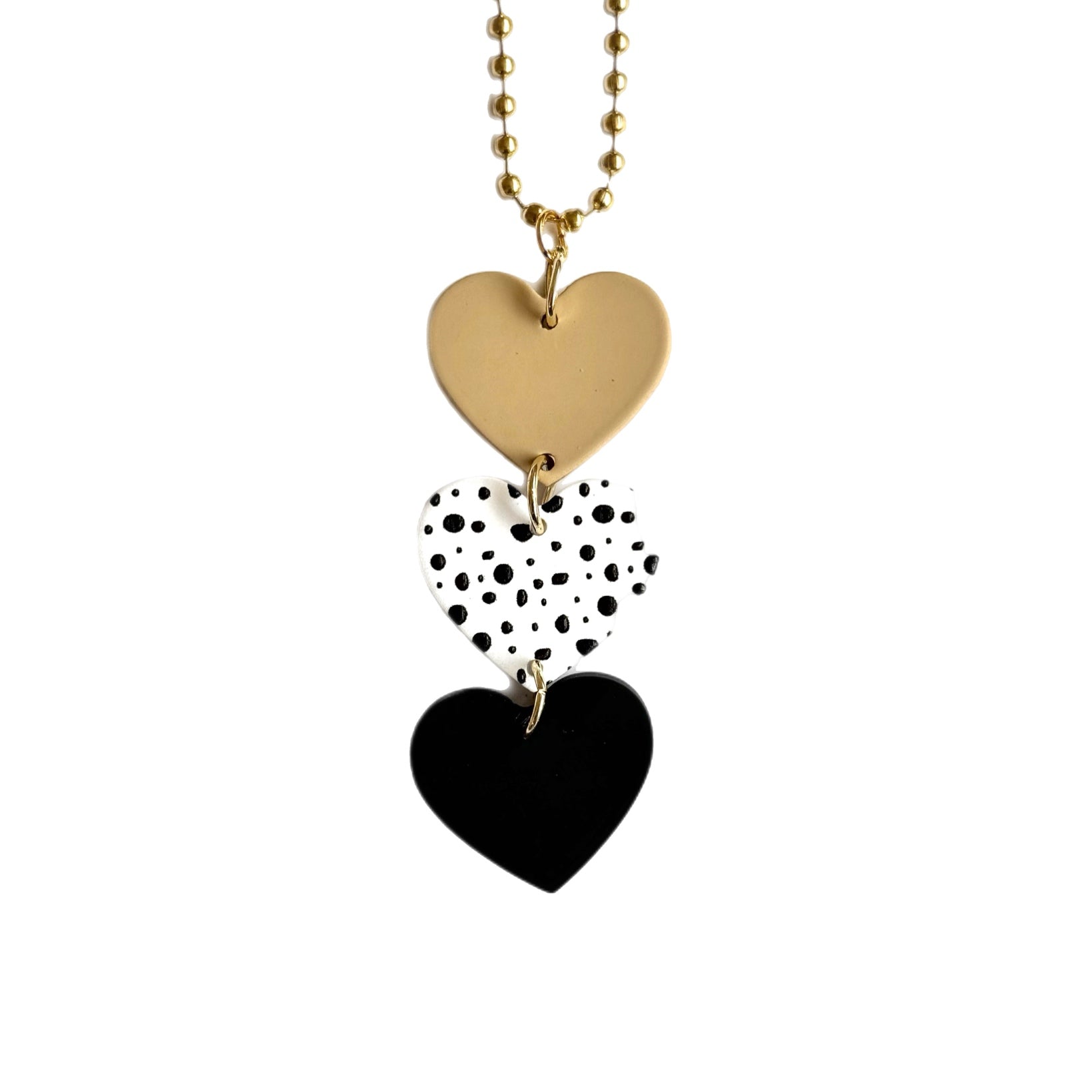 Triple Heart Charm - Tumbler Handle Charm