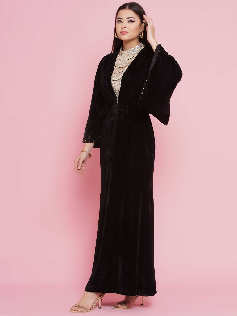 Joban Fashion Black Velvet Gown