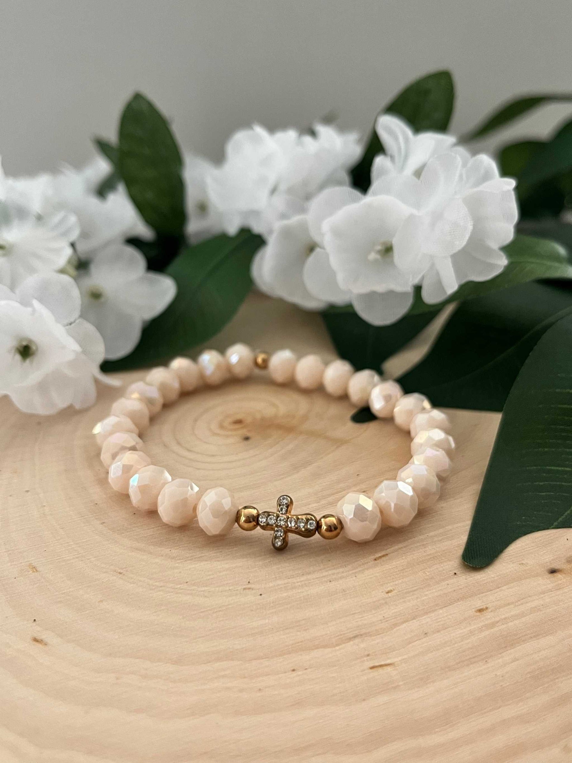 Cross Bead Bracelet Collection - Faith-Inspired Jewelry