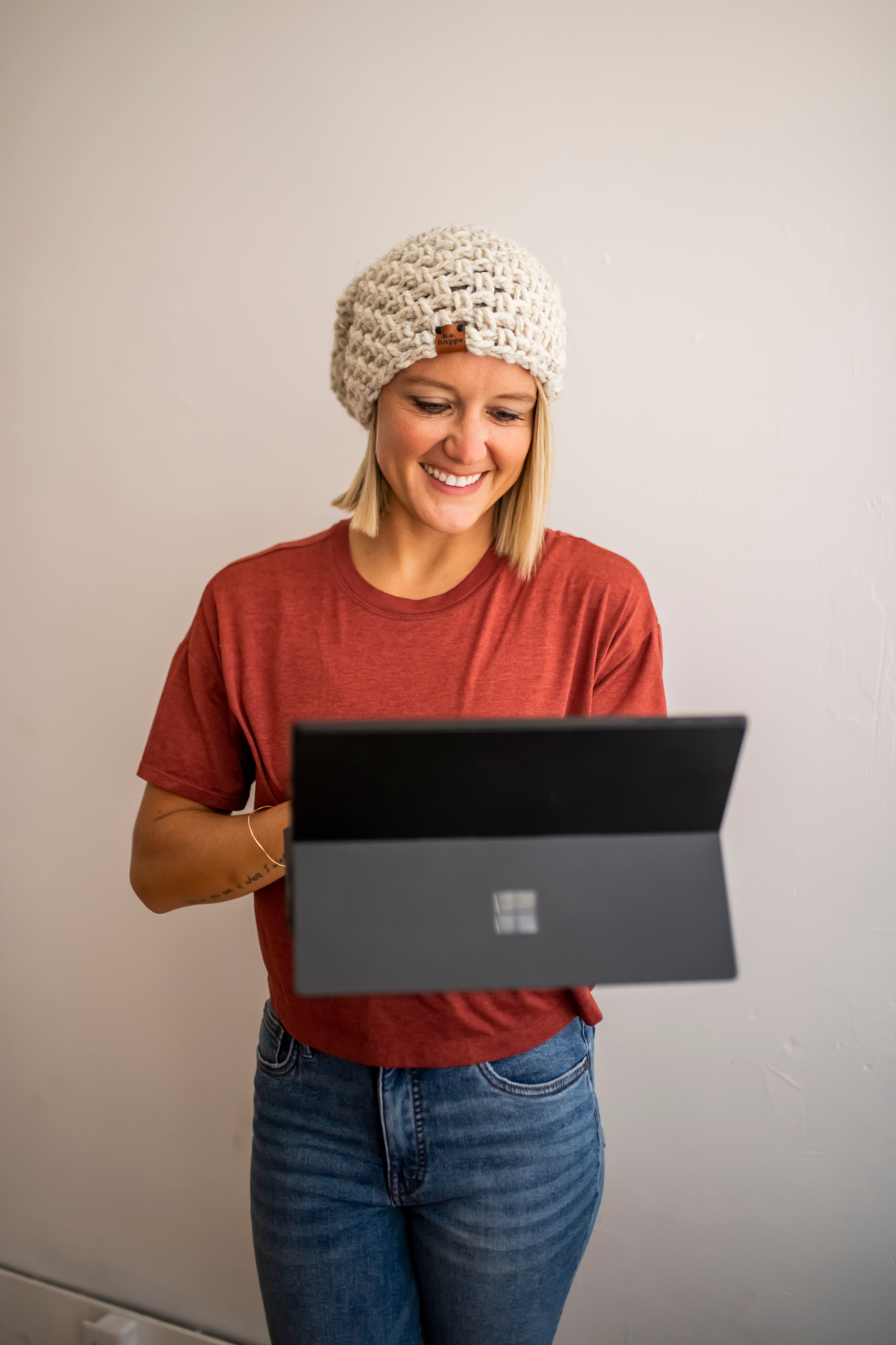 Crochet Simple Slouch Hat | Wheat Slouchy Beanie