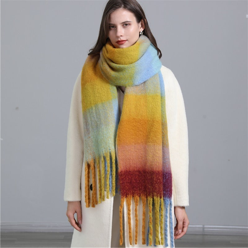 Thickened Imitation Cashmere Plaid Scarf - Warm & Stylish - Image 23