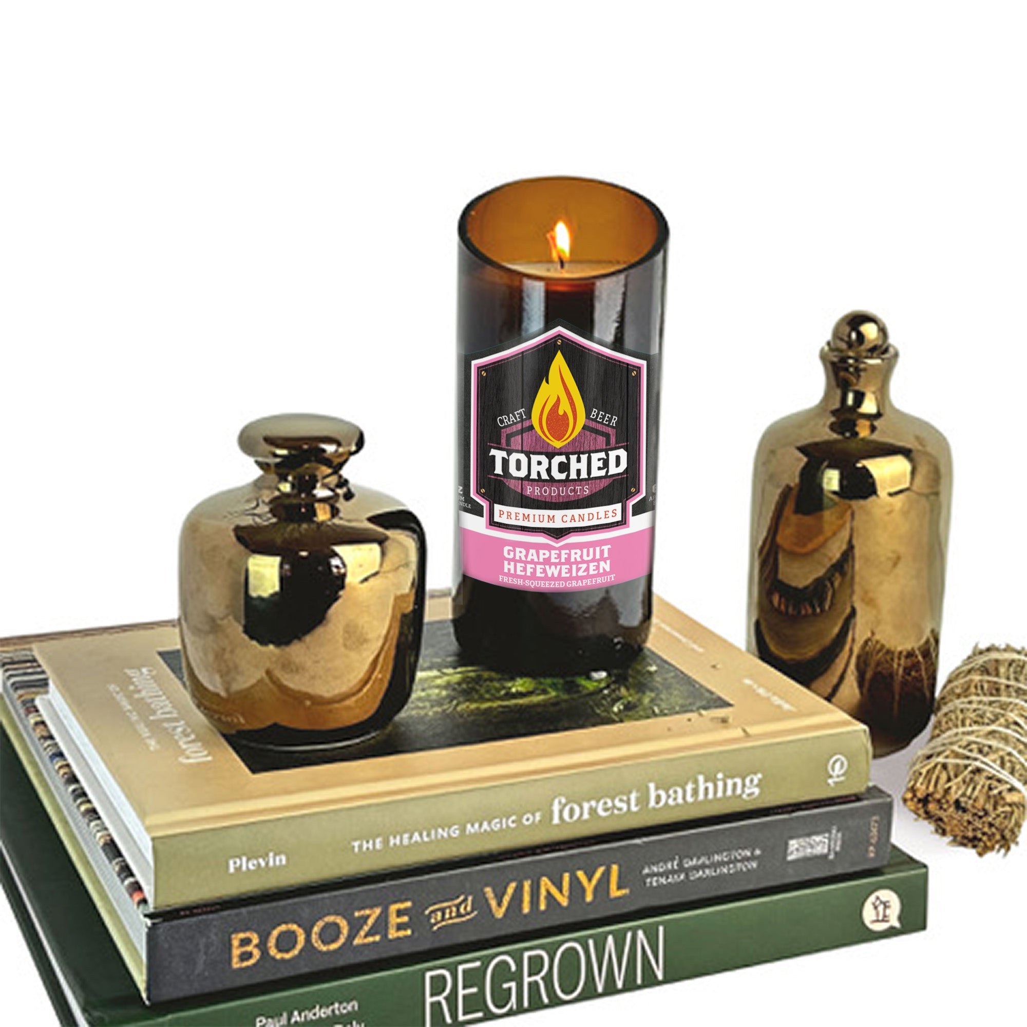 Grapefruit Hefeweizen Beer Candle