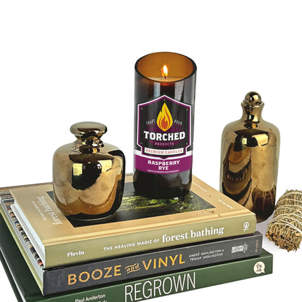 Raspberry Rye Beer Candle