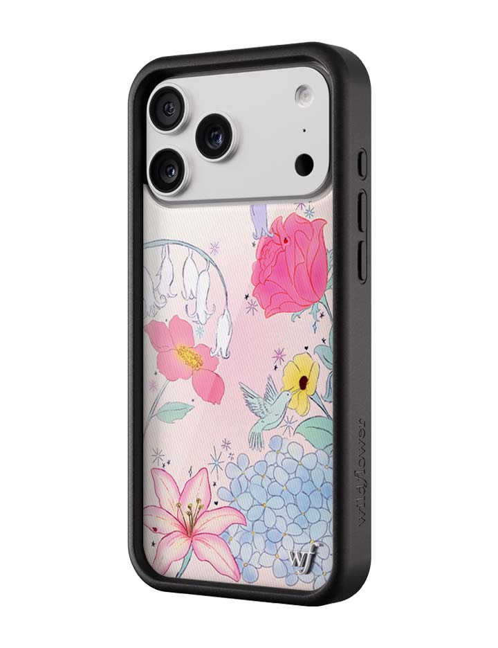 Bluebelle Dreams iPhone Case with Hummingbird and Floral Print - Image 2