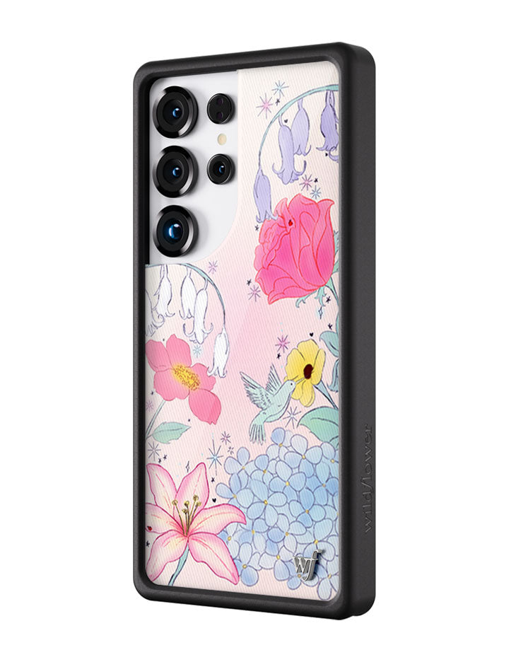 Bluebelle Dreams Floral Hummingbird Samsung Galaxy Phone Case - Image 2