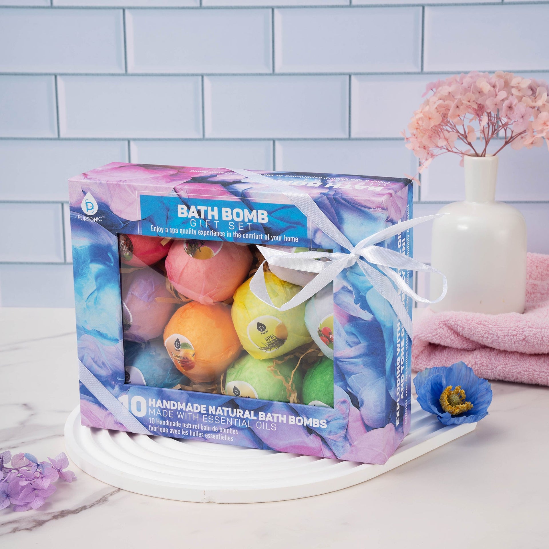 10 Pcs of Handmade, Natural and Organic Bath Bombs