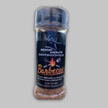 3.5oz bottle of Nose Down Seasonings BBQ rub with black label and orange typography