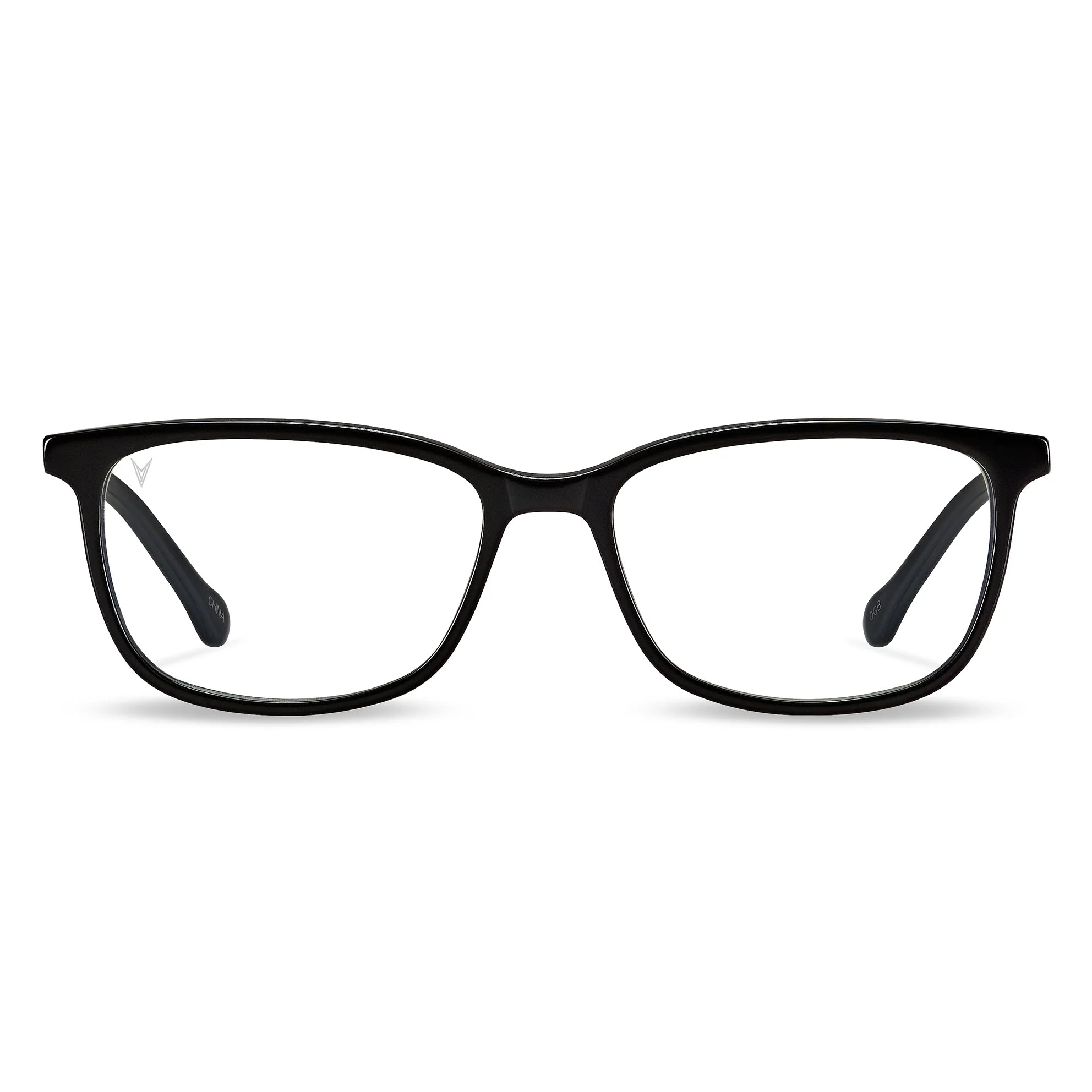 Camden Blue Light Glasses in Jet Black frame color