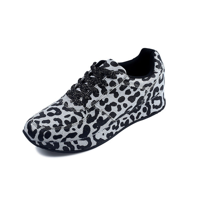 Trendy Leopard Print Lace-Up Casual Sneakers for Women - Image 8