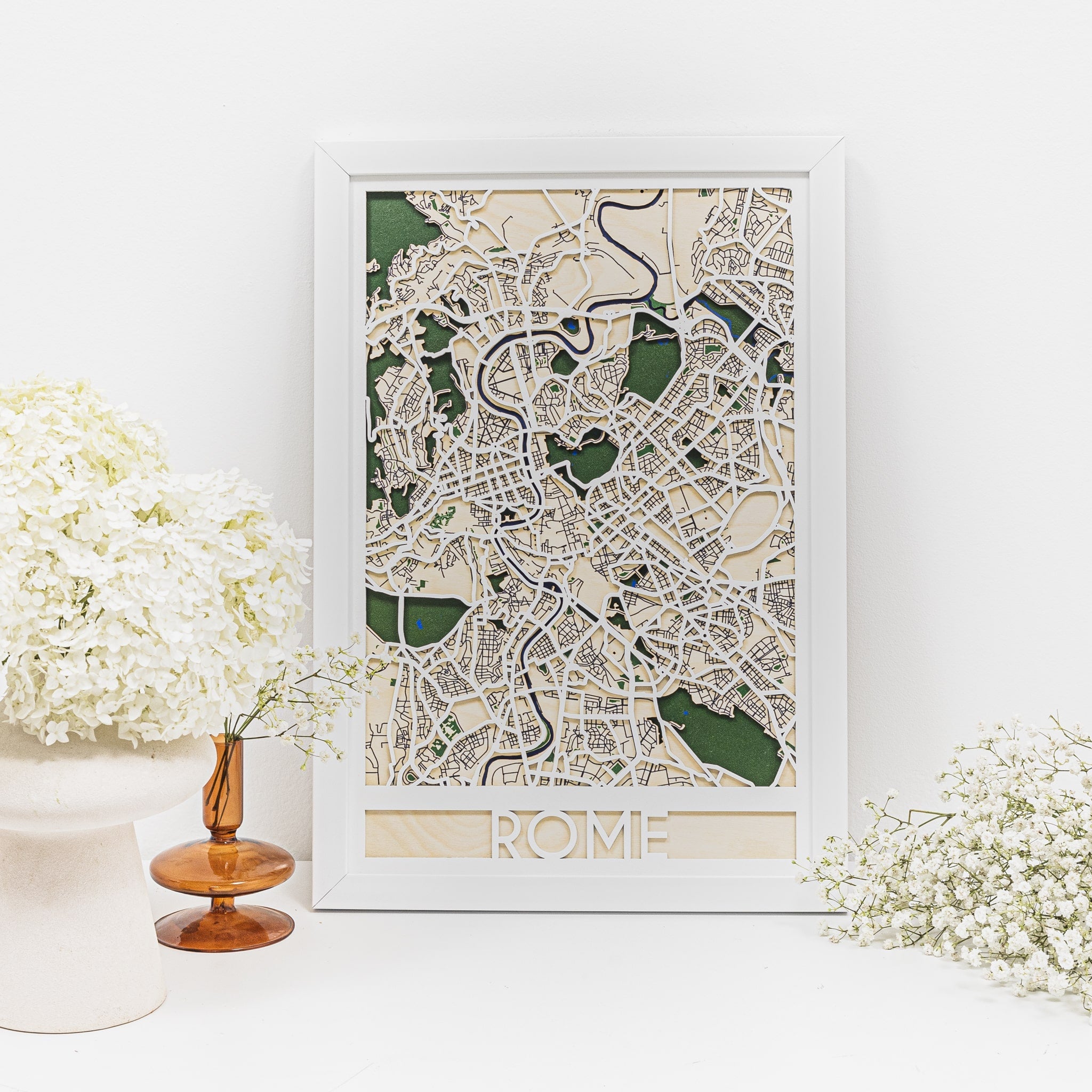 3D City Map Rome Top - Stylish Graphic Print Apparel