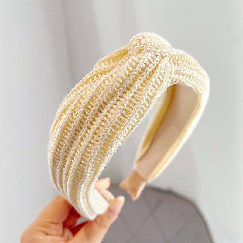 Wool Knit Wide Headband - Stylish Twisted Hair Accessory for Women - Image 10