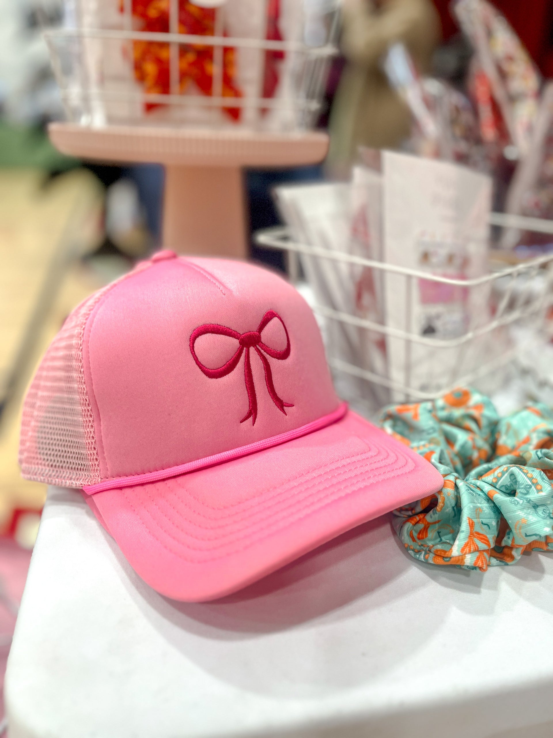 Pink Bow Trucker Hat