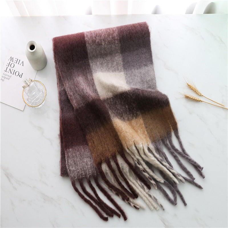 Thickened Imitation Cashmere Plaid Scarf - Warm & Stylish - Image 4