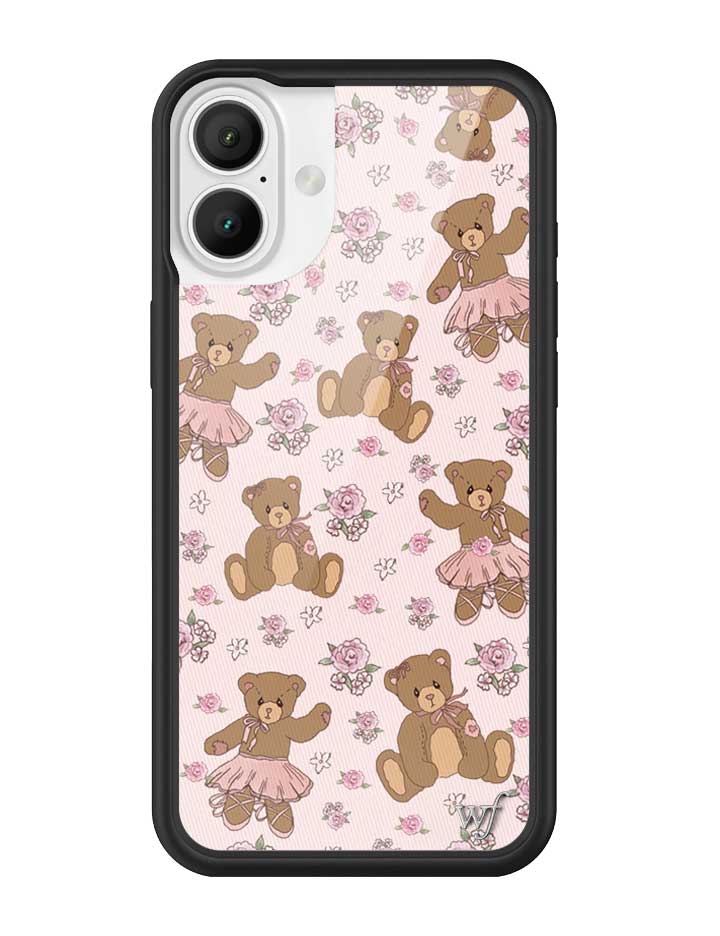Bear-y Ballet iPhone Case with Pastel Floral Teddy Bears - Image 3