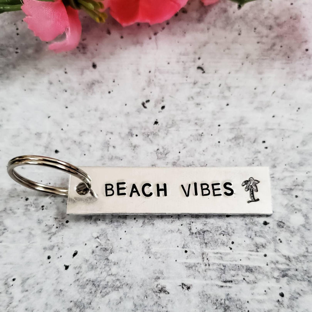 BEACH VIBES  Bar Keychain