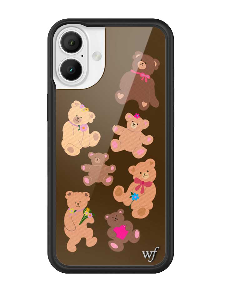 Bear-y Cute Brown Teddy Bear Graphic Protective iPhone Case - Image 3