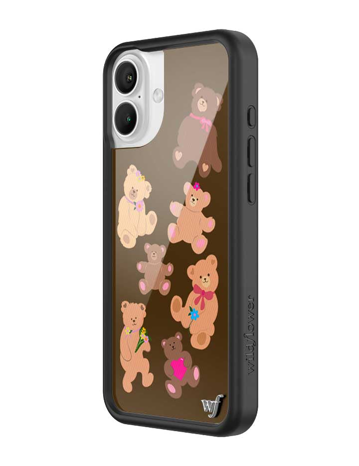 Bear-y Cute Brown Teddy Bear Graphic Protective iPhone Case - Image 4
