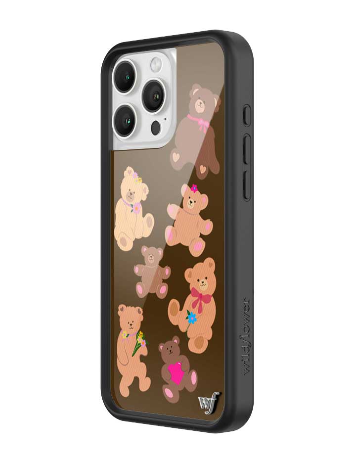 Bear-y Cute Brown Teddy Bear Graphic Protective iPhone Case - Image 2