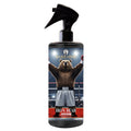 A 500ml bottle of Barbaros Iron Bear Eau de Cologne featuring a masculine, dark professional aesthetic.