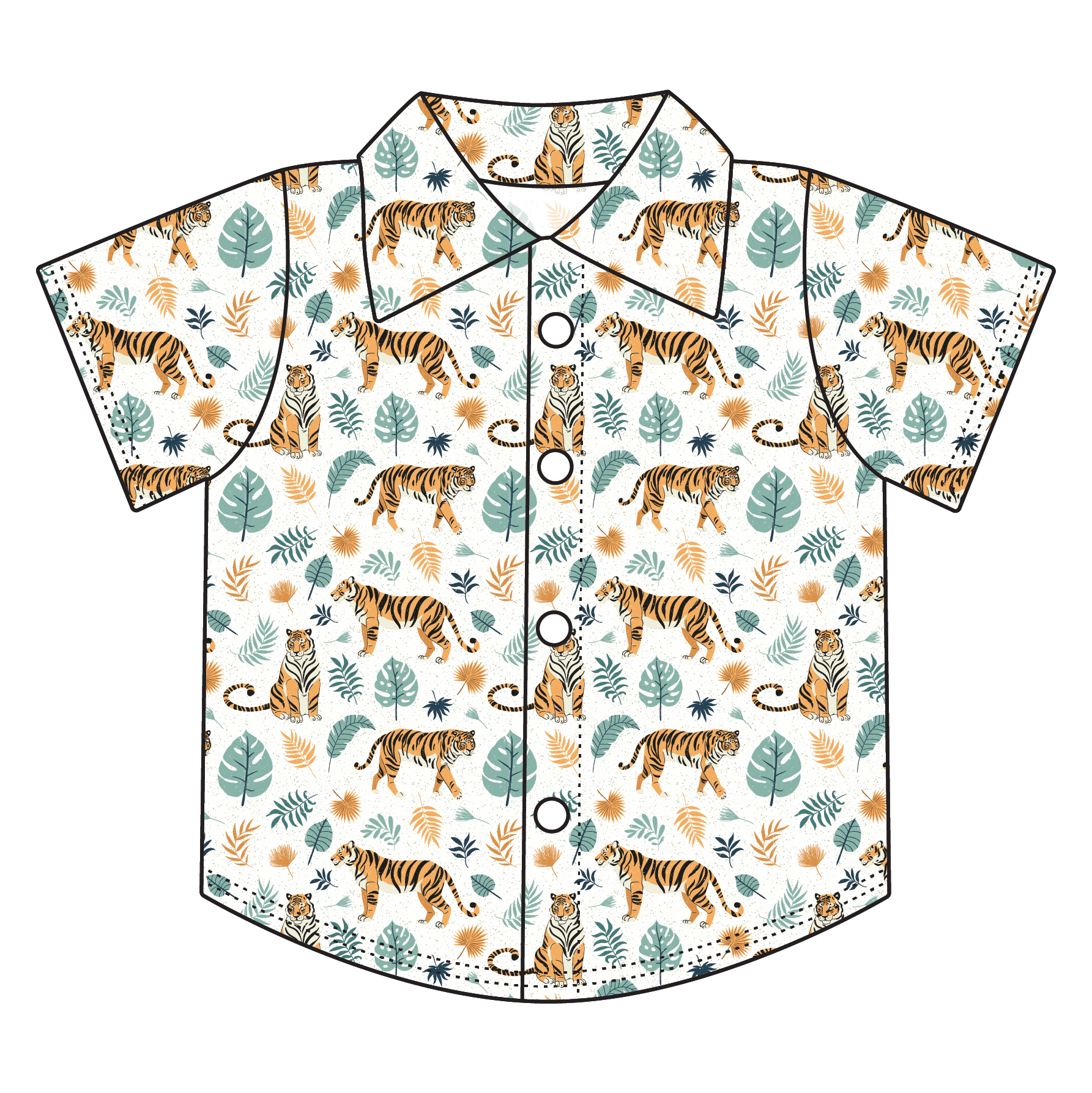 Berkleigh Tigers Bamboo Button Down Tee (Pre-Order)